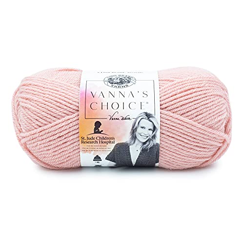Lion Brand Yarn (1 Skein 860-101A Vanna's Choice Yarn, Pink Garn, Acryl, Rose, 1 Packung, 156 von Lion Brand Yarn