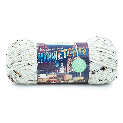 Lion Brand Yarn 133-302 Hometown Bonus Bundle Garn, Acryl, Aspen Tweed, 1 Pack, 227 Gramm von Lion Brand Yarn