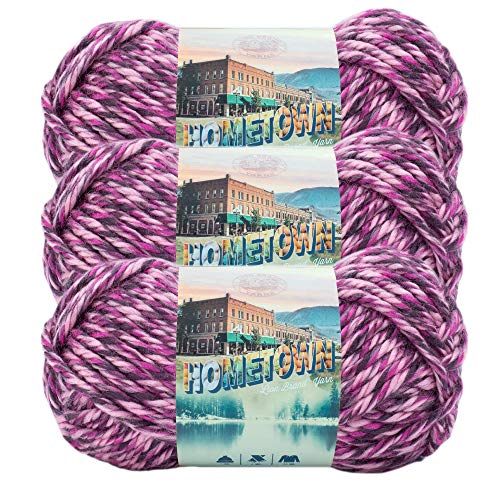 Lion Brand Yarn 135-235-3 Garn, Elmore City Dance, 3-Pack, 349 Gramm von Lion Brand Yarn