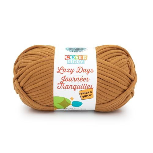 Lion Brand Yarn 191-186L Cover Story Lazy Days Thick & Quick Garn, Polyester, Bernstein, 1 Pack von Lion Brand Yarn