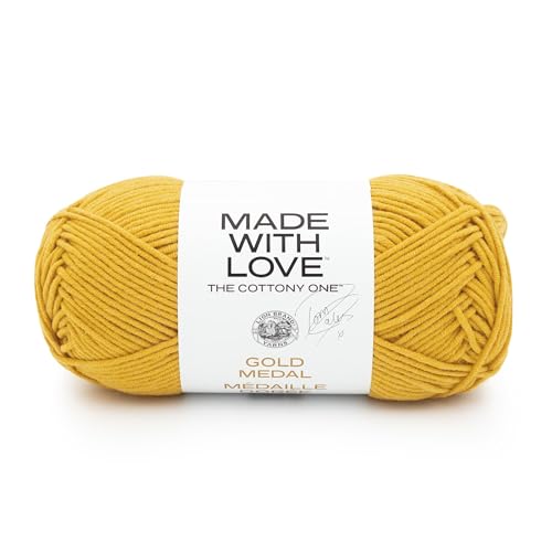 Lion Brand Yarn 3040-158AN Tom Daley - The Cottony One Garn, Baumwollmischung, Goldmedaille, 1 Pack von Lion Brand Yarn