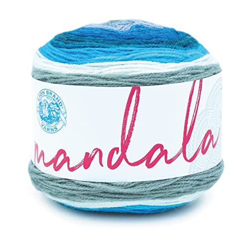 Lion Brand Yarn 525-223 Mandala-Garn, Meerjungfrau, ein Knäuel Lion Brand Yarn 525-223 Mandala-Garn, Meerjungfrau, ein Knäuel von Lion Brand Yarn