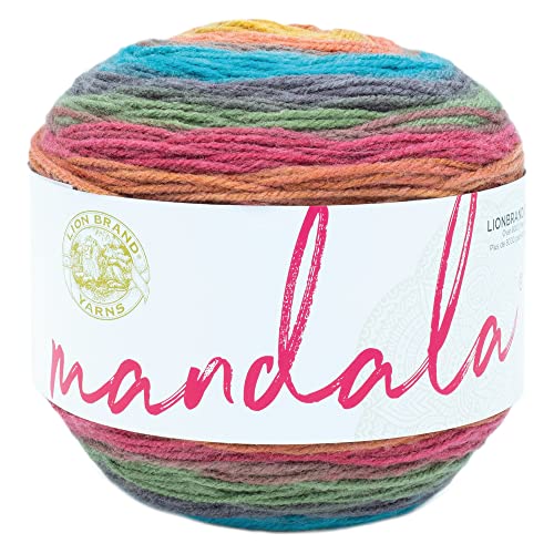 Lion Brand Yarn 525-240 (1 Knäuel) Mandala Garn, Acryl, Groot, 1 Pack, 1770 Fuß von Lion Brand Yarn