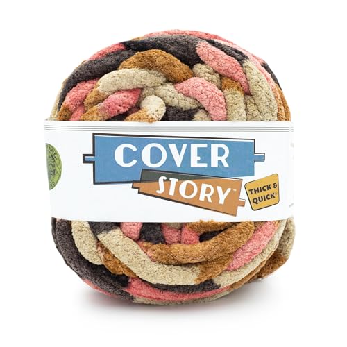 Lion Brand Yarn 535-204DG Cover Story Thick & Quick Garn, Polyester, Desert Rose, 1 Pack von Lion Brand Yarn