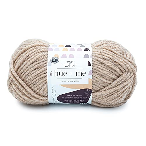 Lion Brand Yarn 617-099 Hue & Me Garn, Acryl, beige, 1 Pack, 125 Gramm von Lion Brand Yarn