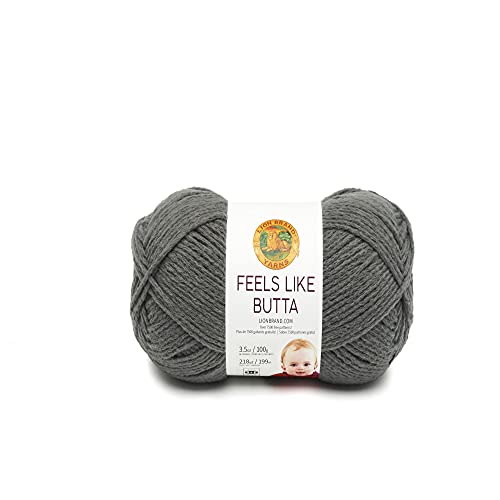 Lion Brand Yarn 63857 Feels Like Butta Garn, Polyester, anthrazit, 1 Pack, 199 Meter von Lion Brand Yarn