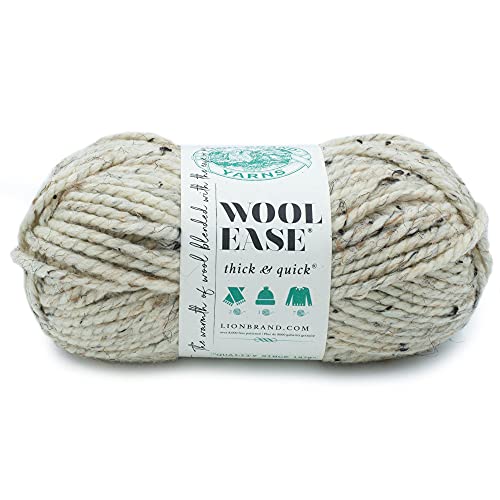 Lion Brand Yarn 640-154D Wollgarn, Wolle Acryl-Mischung, grau (Grey Marble), 1 Pack, 97 von Lion Brand Yarn