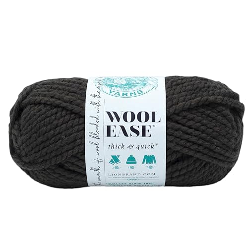 Lion Brand Yarn 640-555 Wool Ease Thick & Quick Garn, acryl, Black Walnut, 1-Pack, 140 Gramm von Lion Brand Yarn