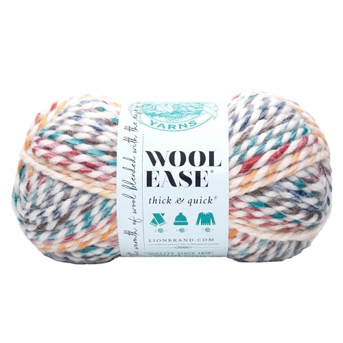Lion Brand Yarn 640-610 Wool-Ease, Dickes und schnelles Garn, Hudson Bay, Woll-Mischgewebe, 1 Packung, 80 Lion Brand Yarn 640-610 Wool-Ease, Dickes und schnelles Garn, Hudson Bay, Woll-Mischgewebe, 1 Packung, 80 von Lion Brand Yarn