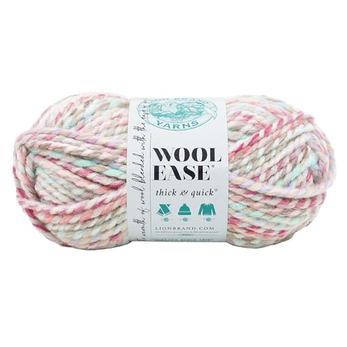 Lion Brand Yarn 640-619 Wool-Ease Dickes und schnelles Garn, Wolle, Karussell, 1 Pack, 22 von Lion Brand Yarn