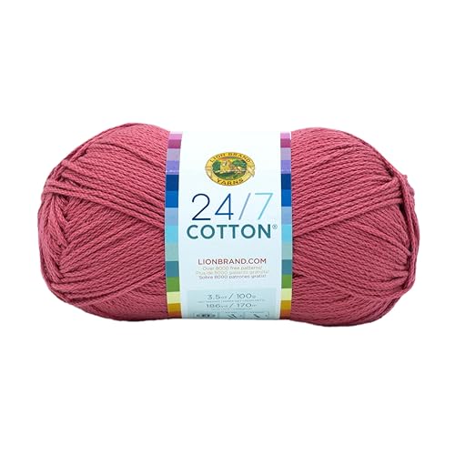 Lion Brand Yarn 761-135 24-7 Baumwolle Garn, Terrakotta, 1 Pack, 170 meter Lion Brand Yarn 761-135 24-7 Baumwolle Garn, Terrakotta, 1 Pack, 170 meter von Lion Brand Yarn