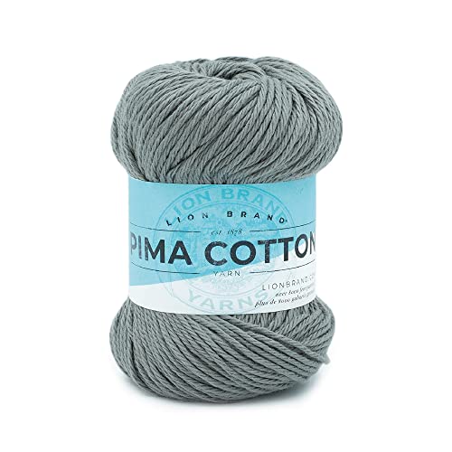Lion Brand Yarn 762-152 Pima-Baumwolle Garn, zinnfarben, 1 Pack, 170 meter von Lion Brand Yarn