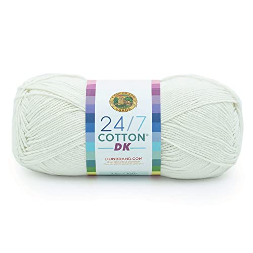 Lion Brand Yarn 769-098W 24/7 Baumwolle DK Garn, cremefarben, 1 Pack von Lion Brand Yarn