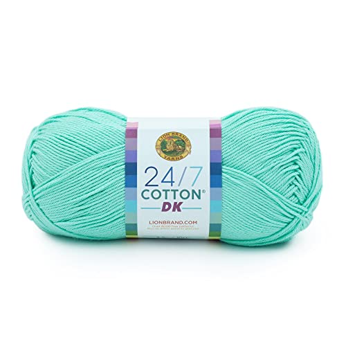Lion Brand Yarn 769-171S 24/7 Baumwolle DK Garn, Frische Minze, 1 Pack von Lion Brand Yarn
