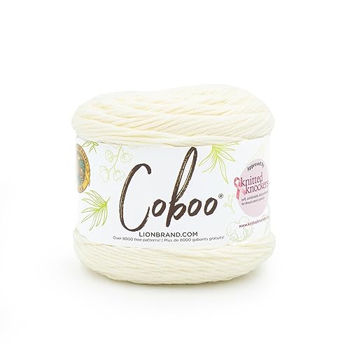 Lion Brand Yarn 835-099W Coboo Garn, Baumwollmischung, Vanilleblüte, 1 Pack von Lion Brand Yarn