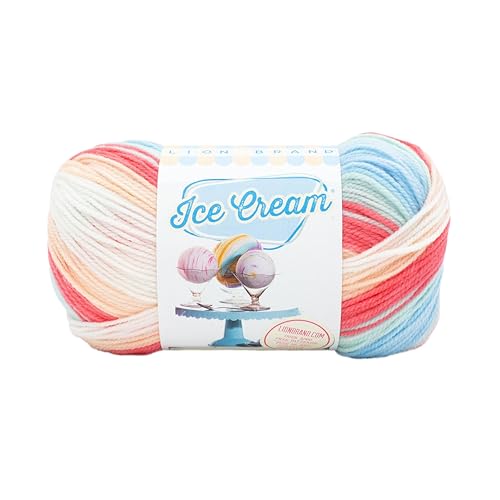 Lion Brand Yarn 923-258F Ice Cream Garn, Acryl, Twinberry Cheesecake, 1 Packung Lion Brand Yarn 923-258F Ice Cream Garn, Acryl, Twinberry Cheesecake, 1 Packung von Lion Brand Yarn