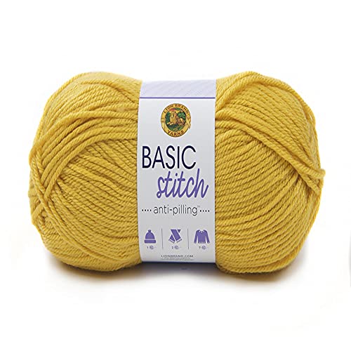 Lion Brand Yarn Basic Stitch Anti-Pilling-Garn, senffarben von Lion Brand Yarn