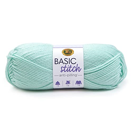 Lion Brand Yarn Basic Stitch Anti-Pilling Strickgarn, Garn zum Häkeln, 1er Pack, Frost von Lion Brand Yarn
