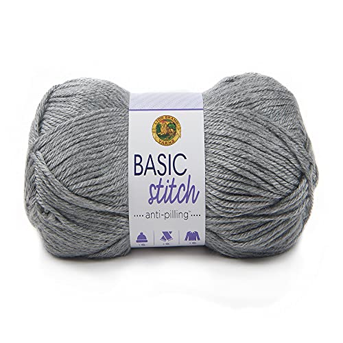 Lion Brand Yarn Basic Stitch Anti-Pilling Strickgarn, Garn zum Häkeln, 1er Pack, Silver Heather Lion Brand Yarn Basic Stitch Anti-Pilling Strickgarn, Garn zum Häkeln, 1er Pack, Silver Heather von Lion Brand Yarn