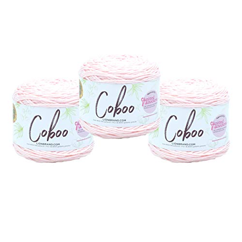 Lion Brand Yarn Coboo Garn, Blassrosa, 3 Stück Lion Brand Yarn Coboo Garn, Blassrosa, 3 Stück von Lion Brand Yarn