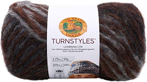 Lion Brand Yarn Company 934-207 Turnstyles Garn, Torf, Peat, One Skein, 100 meter von Lion Brand Yarn Company