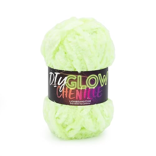 Lion Brand Yarn Chenille-Garn zum Selbermachen, Glow Worm von Lion Brand Yarn