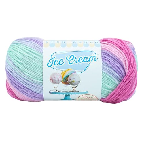 Lion Brand Yarn Eiscreme Garn, Acryl, Ube von Lion Brand Yarn