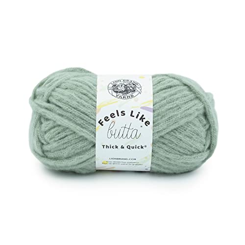 Lion Brand Yarn Feels Like Butta Thick & Quick Super sperriges Garn zum Stricken, 1 Packung, Weide von Lion Brand Yarn