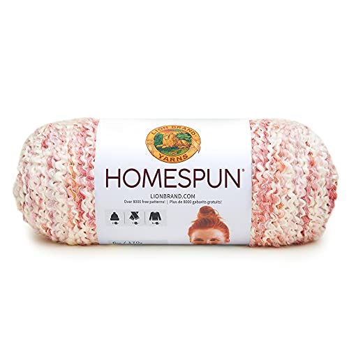 Lion Brand Yarn Garn, Rosa/Weiß, 169 von Lion Brand Yarn