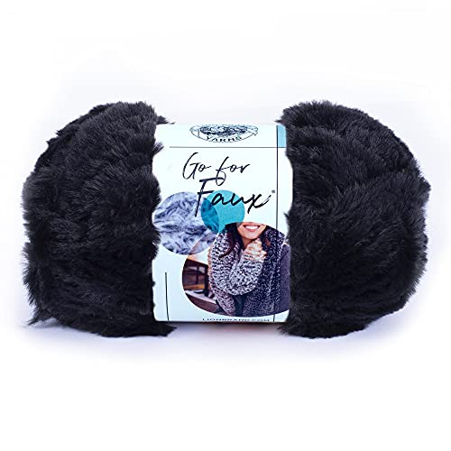 Lion Brand Yarn Go for Faux Bulky Garn, Black Panther, 1 Knäuel Lion Brand Yarn Go for Faux Bulky Garn, Black Panther, 1 Knäuel von Lion Brand Yarn