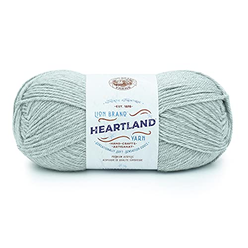 Lion Brand Yarn Heartland Garn zum Häkeln, Stricken und Weben, mehrfarbiges Garn, 1 Stück, weißer Sand, 2259 Fuß (1 Stück) von Lion Brand Yarn