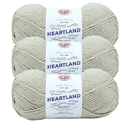 Lion Brand Yarn Heartland Garn zum Häkeln, Stricken und Weben, mehrfarbiges Garn, 3er-Pack, Acadia von Lion Brand Yarn