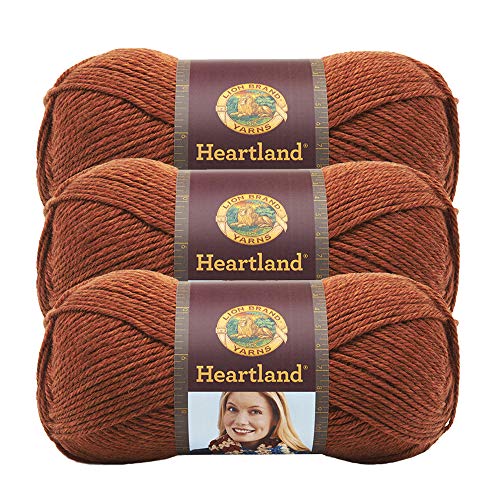 Lion Brand Yarn Heartland Garn zum Häkeln, Stricken und Weben, mehrfarbiges Garn, 3er-Pack, Yosemite von Lion Brand Yarn