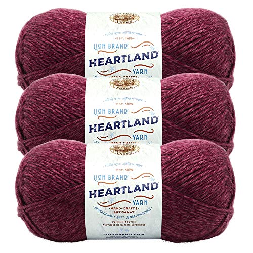 Lion Brand Yarn Heartland Garn zum Häkeln, Stricken und Weben, mehrfarbiges Garn, 3er-Pack, mehrfarbig Lion Brand Yarn Heartland Garn zum Häkeln, Stricken und Weben, mehrfarbiges Garn, 3er-Pack, mehrfarbig von Lion Brand Yarn