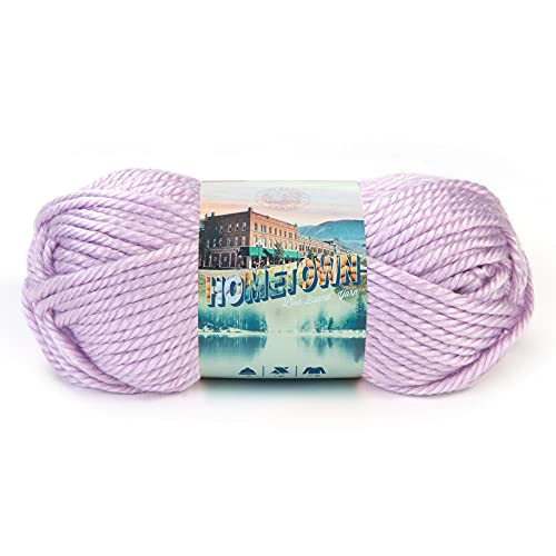 Lion Brand Yarn Hometown Garn, Bulky Garn, Garn zum Stricken und Häkeln, 1er Pack, Joliet Iris von Lion Brand Yarn