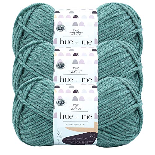 Lion Brand Yarn Hue & Me Bulky Garn, Agave, 3er-Pack von Lion Brand Yarn
