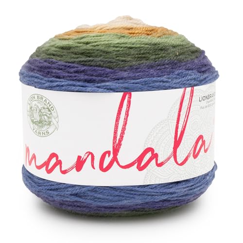 Lion Brand Yarn Mandala-Garn, mehrfarbiges Garn zum Stricken, Häkeln und Basteln, Bunt (Loch Ness), 1er-Pack Lion Brand Yarn Mandala-Garn, mehrfarbiges Garn zum Stricken, Häkeln und Basteln, Bunt (Loch Ness), 1er-Pack von Lion Brand Yarn