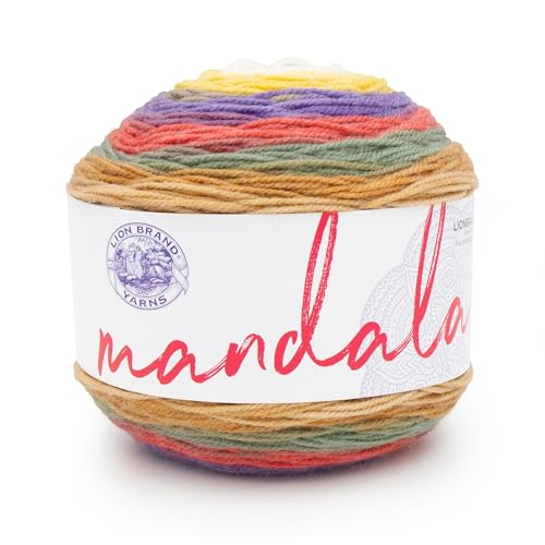 Lion Brand Yarn Mandala, mehrfarbiges Garn zum Stricken, Häkeln und Basteln, Moomba, 1 Packung Lion Brand Yarn Mandala, mehrfarbiges Garn zum Stricken, Häkeln und Basteln, Moomba, 1 Packung von Lion Brand Yarn