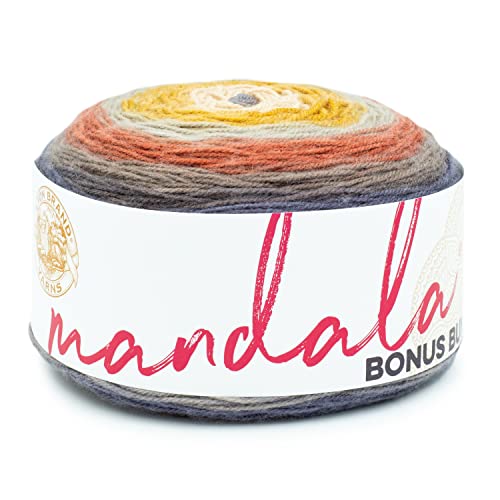Lion Brand Yarn Mandala Bonus Bundle Garn, Garn zum Stricken, Häkeln und Basteln, 1 Kuchen, Centaur von Lion Brand Yarn