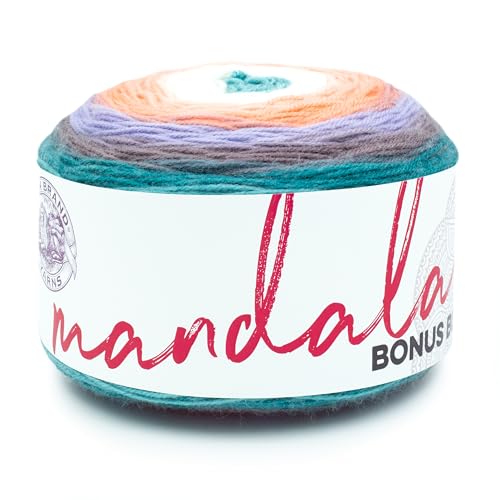 Lion Brand Yarn Mandala Bonus Bundle Garn, Garn zum Stricken, Häkeln und Basteln, 1 Kuchen, Pegasus Lion Brand Yarn Mandala Bonus Bundle Garn, Garn zum Stricken, Häkeln und Basteln, 1 Kuchen, Pegasus von Lion Brand Yarn