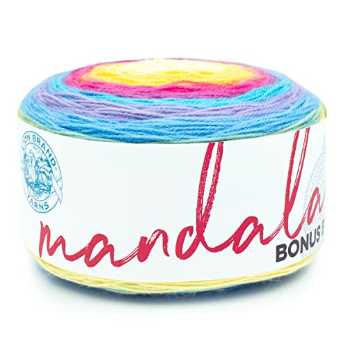 Lion Brand Yarn Mandala Bonus Bundle Garn, Garn zum Stricken, Häkeln und Basteln, 1 Kuchen, Riesige Lion Brand Yarn Mandala Bonus Bundle Garn, Garn zum Stricken, Häkeln und Basteln, 1 Kuchen, Riesige von Lion Brand Yarn