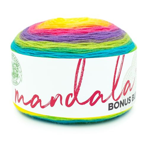 Lion Brand Yarn Mandala Bonus Bundle Garn, Garn zum Stricken, Häkeln und Basteln, 1 Knäuel, Gnome von Lion Brand Yarn