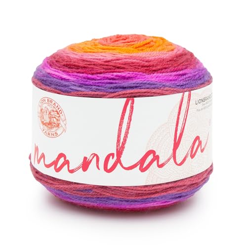Lion Brand Yarn Mandala-Garn, mehrfarbiges Garn zum Stricken, Häkeln und Basteln, Bunt (Andorian), 1er-Pack von Lion Brand Yarn