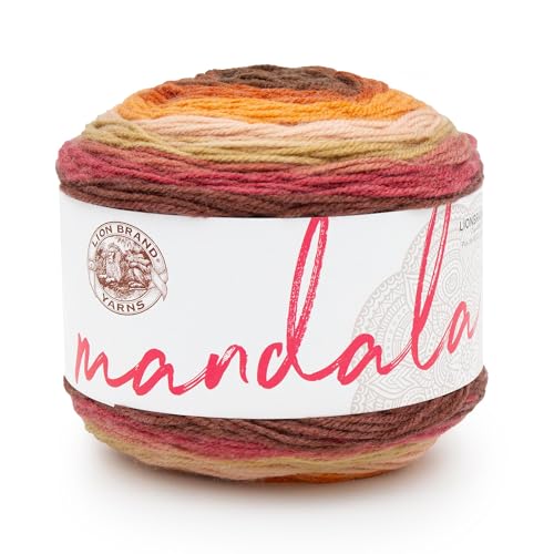 Lion Brand Yarn Mandala-Garn, mehrfarbiges Garn zum Stricken, Häkeln und Basteln, Bunt (Banshee), 1er-Pack von Lion Brand Yarn