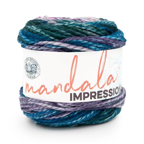 Lion Brand Yarn Mandala Impressions, mehrfarbiges Garn zum Stricken, Häkeln und Basteln, Regenwald, 1 Packung Lion Brand Yarn Mandala Impressions, mehrfarbiges Garn zum Stricken, Häkeln und Basteln, Regenwald, 1 Packung von Lion Brand Yarn