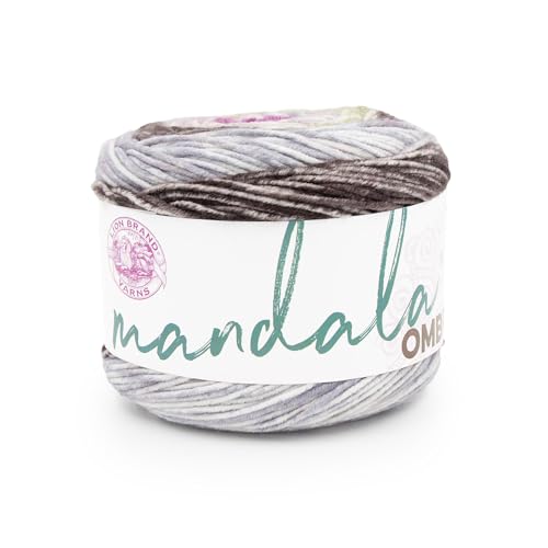 Lion Brand Yarn Mandala Ombre, mehrfarbiges Garn zum Stricken, Häkeln und Basteln, Transformieren, 1 Packung Lion Brand Yarn Mandala Ombre, mehrfarbiges Garn zum Stricken, Häkeln und Basteln, Transformieren, 1 Packung von Lion Brand Yarn