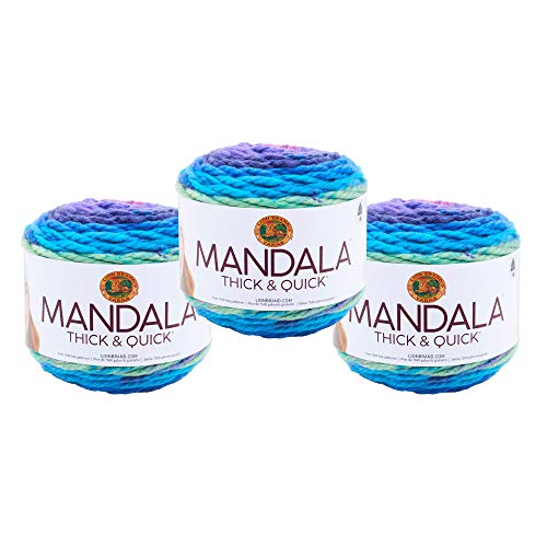 Lion Brand Yarn Mandala dickes und schnelles sperriges Garn, Vortex, 3 Stück von Lion Brand Yarn