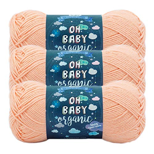 Lion Brand Yarn Oh Baby Garn, Korallenrot, 3er-Pack von Lion Brand Yarn
