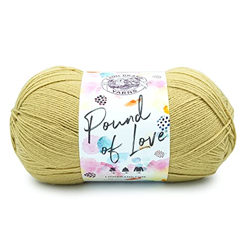 Lion Brand Yarn Pfund der Liebe, Value Garn, großes Garn zum Stricken und Häkeln, Bastelgarn, Stroh von Lion Brand Yarn