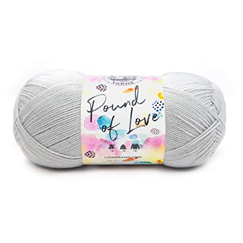 Lion Brand Yarn Pound of Love, Value Garn, großes Garn zum Stricken und Häkeln, Bastelgarn, Elefantengrau Lion Brand Yarn Pound of Love, Value Garn, großes Garn zum Stricken und Häkeln, Bastelgarn, Elefantengrau von Lion Brand Yarn